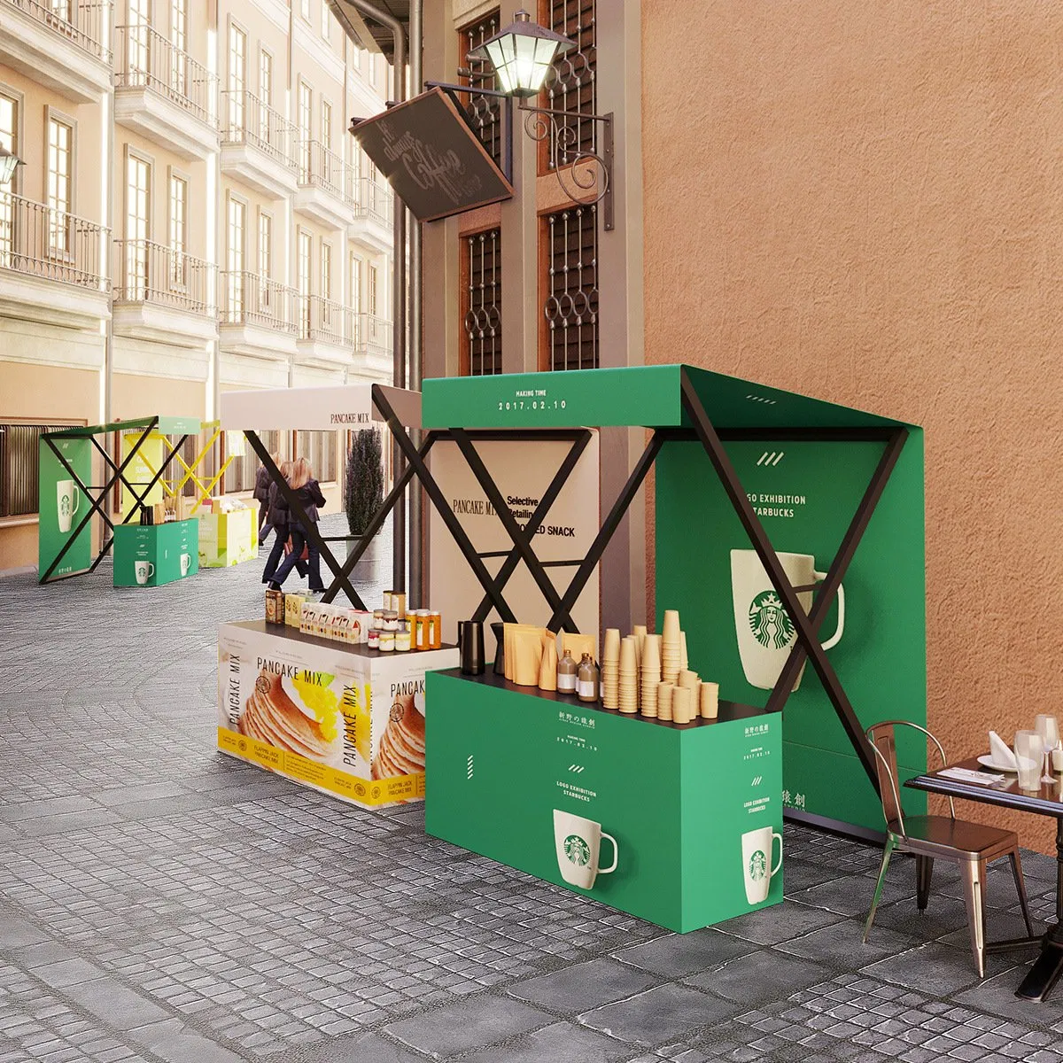 Customize Outdoor Promotion Display Volunteer Station Gazebo Night Market Trailer Booth
