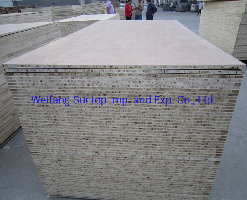 E1 E2 Melamine WBP Glue Block Board 18mm Blockboard 18mm 15mm for Furniture Cabinet Wardrobe
