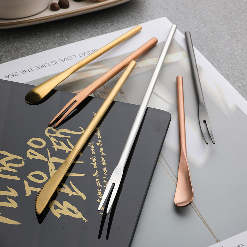 Stainless Steel Cutlery Set Creative Japanese Round Handle Cutlery