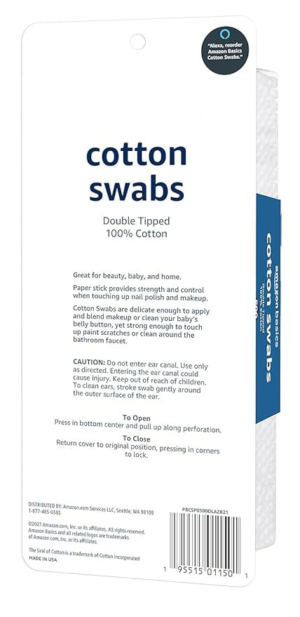 Eco Friendly Biodegradable Q Tips with Double Head Organic Wood Bamboo Cotton Buds