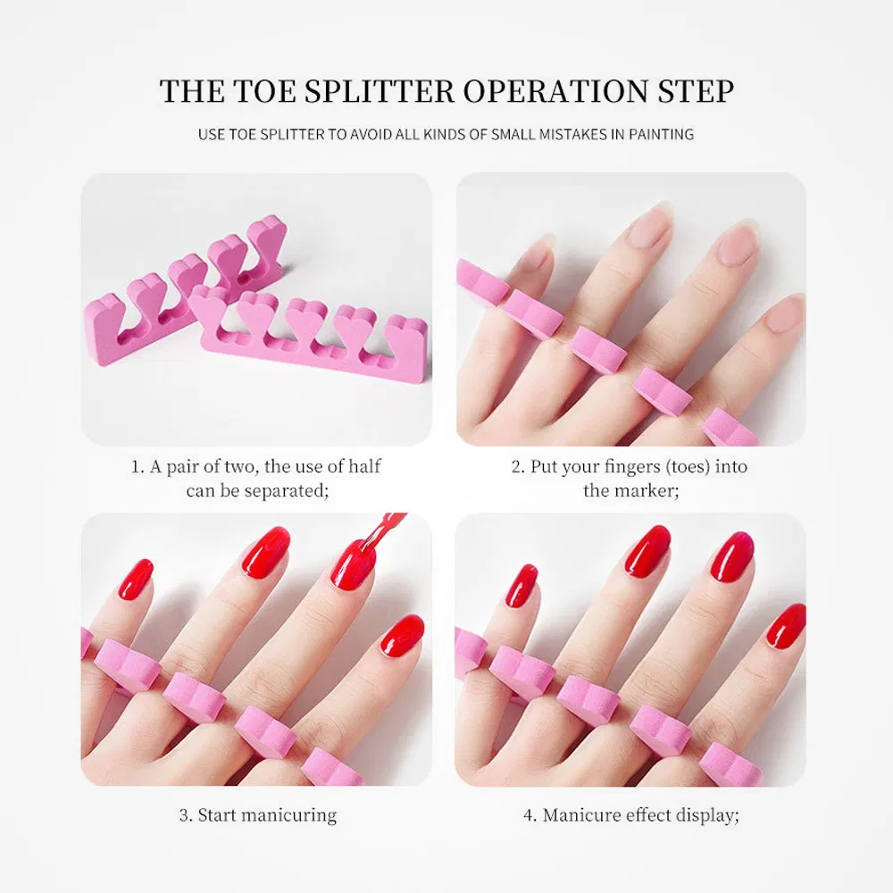 Disposable Toe Separator Art Toe Finger Stretcher Nail Polish Divide EVA Foam Toe Separator