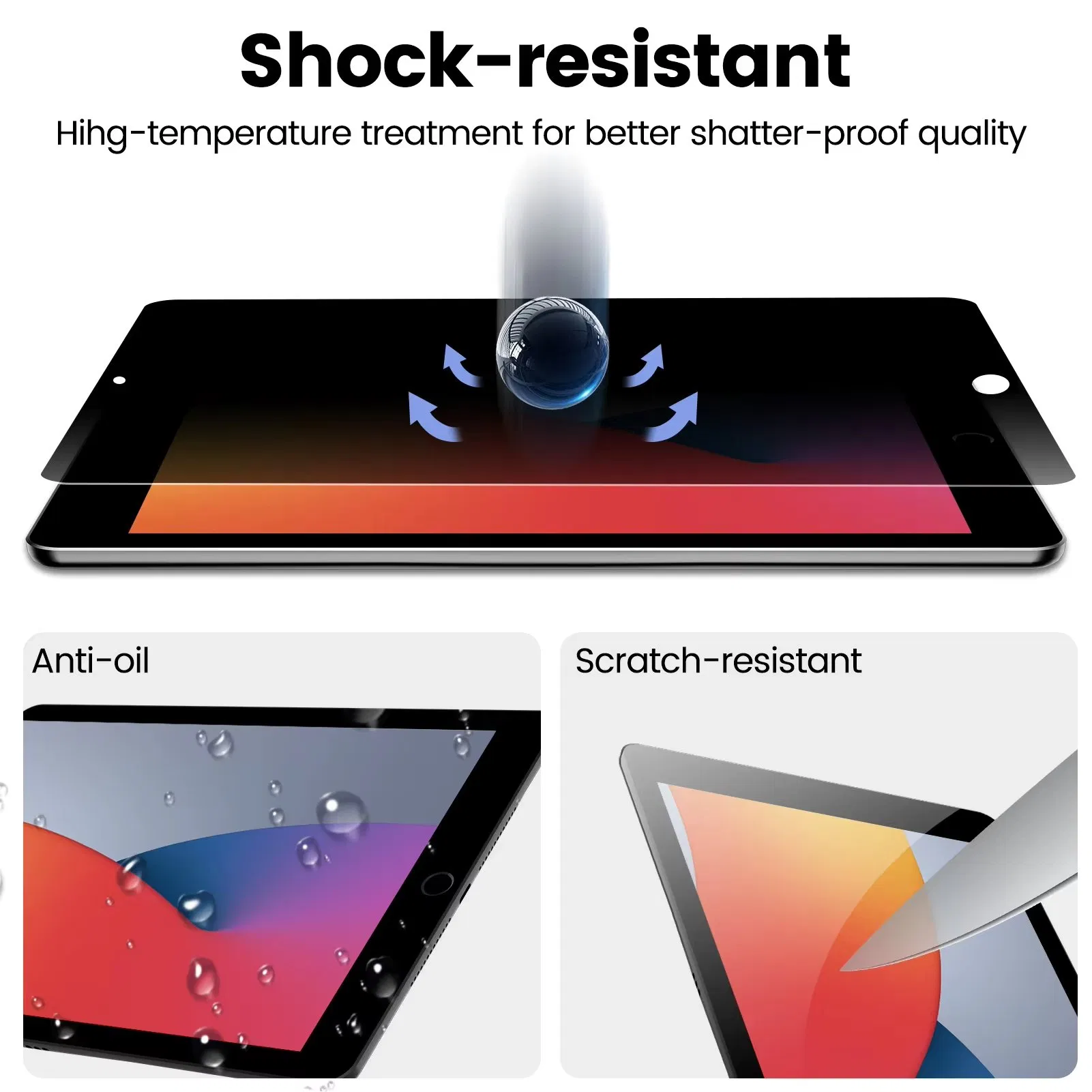 Защитное стекло с приватностью для iPad 10.9''