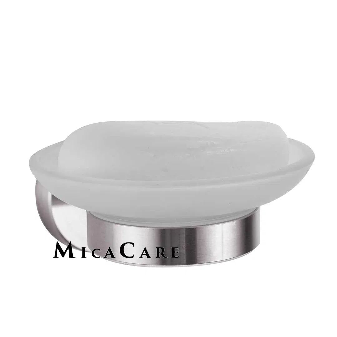 Elegant Tempered Glass Toothbrush Holder with Weighted Base