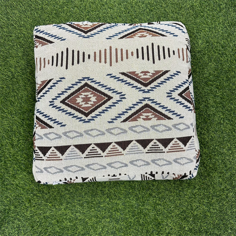 Low MOQ 100%Cotton Floor Seating Cushion 55*55+15cm Custom Tapestry Seat Cushions Throw Pillows for Home Decor