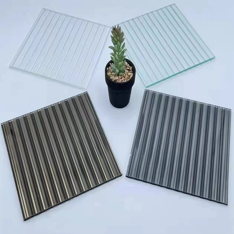 Colored Decorative /Bronze/Grey/Gold / Colour /Color Moru/Ribbed /Reed Glass