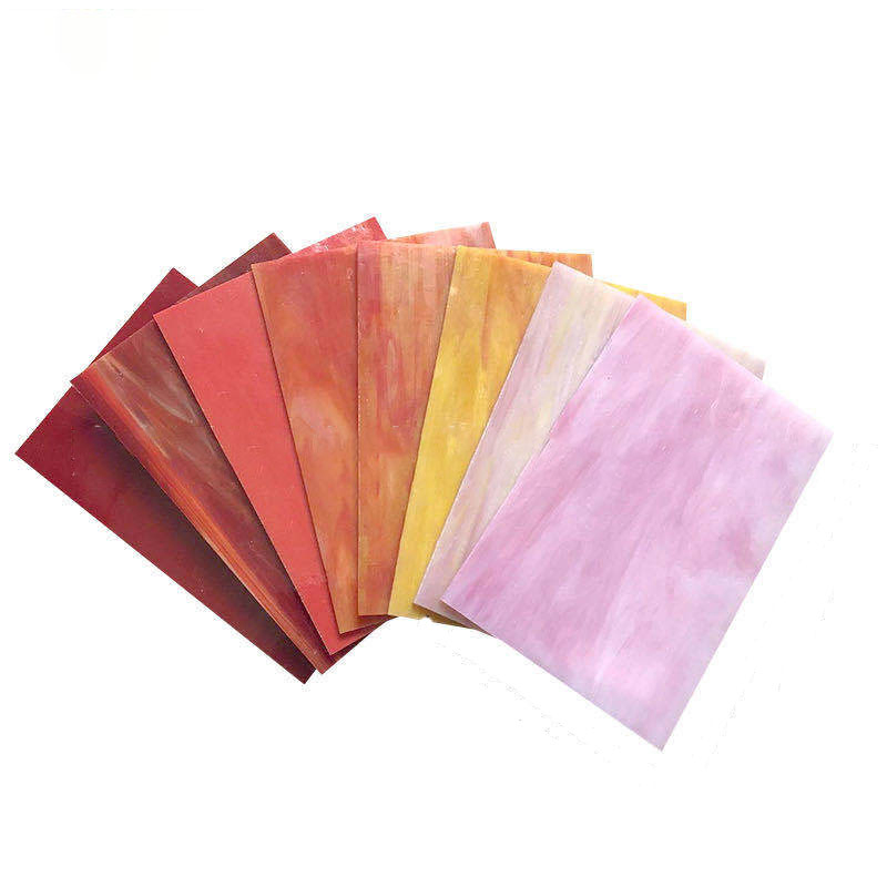 Blue Cream Multi Color Opal Glass Sheet for Stained Glass Window