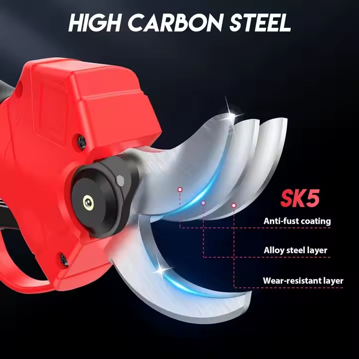 Rechargeable Pruner Cordless Battery Powered Electric Pruning Power Shear Scissors for Fruit Tree