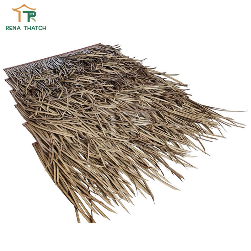 Factory Wholesale Cheap Artificial Thatch Fire Resistant Artificial Coconut Palm Thatch