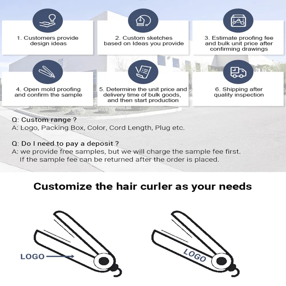 Customizable Design Anti Scalding Portable Stand Base Light Weight Mini 450 Degrees Hair Straightener Flat Iron