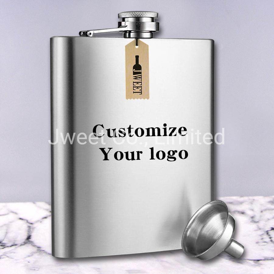 8oz Liquor Alcohol Wine Whisky Tequila Stainless Steel Hip Flask