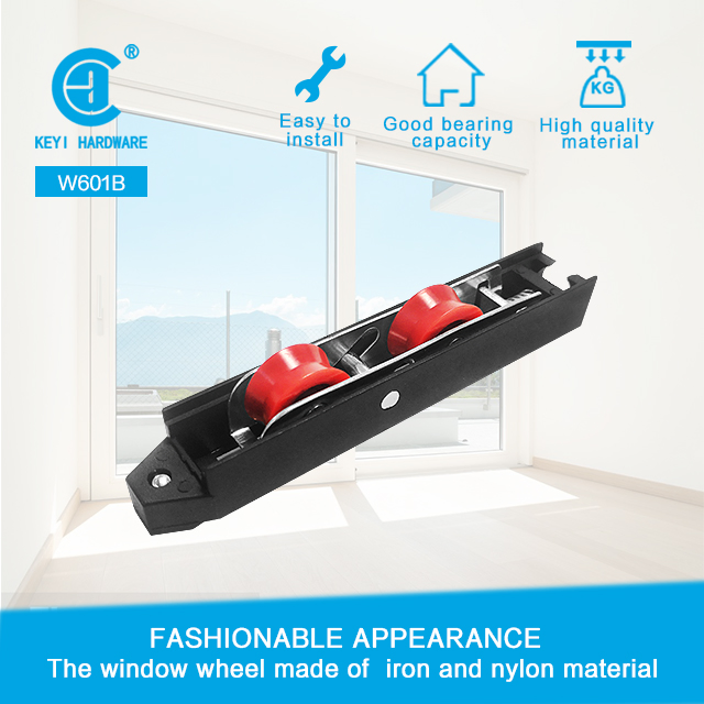 Keyi Metal W-601b Adjustable Dormal Sliding Nylon Window Roller with Nylon Bracket