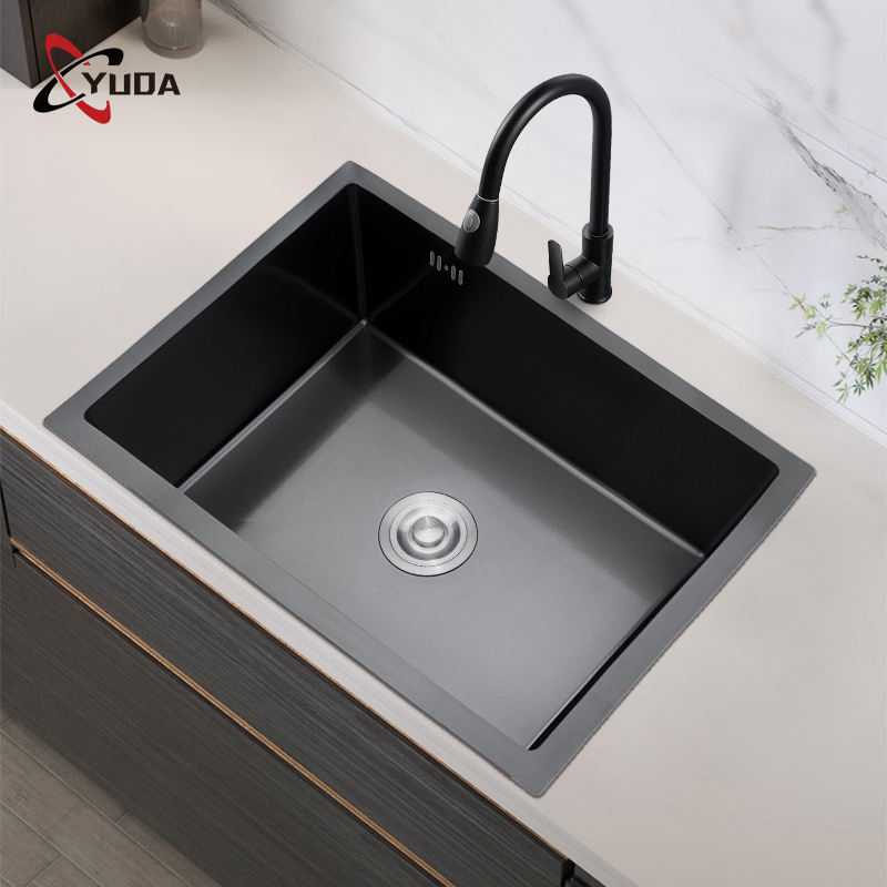Premium Black Nano Coated Stainless Steel Kitchen Sink for Durability