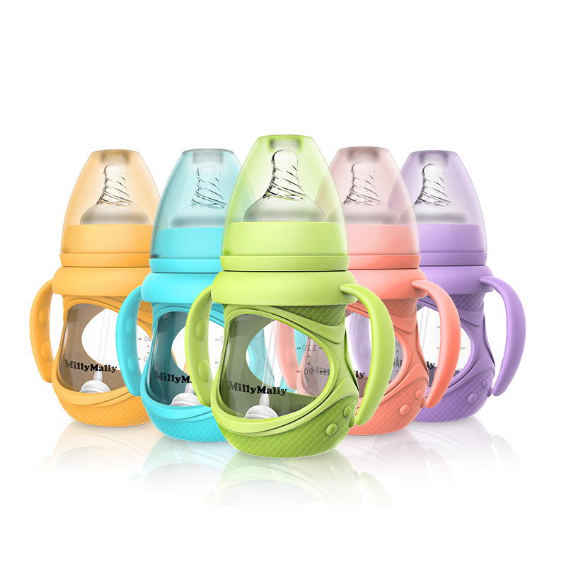 New Feeding Baby Bottle Natural Glass Baby Milk Bottle