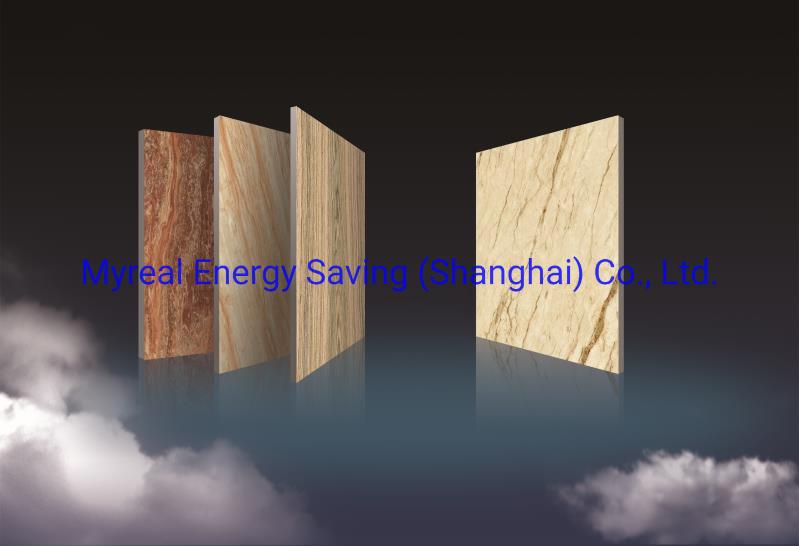Fireproof Light Porcelain Veneer Tile Building Exterior Wall Facade Cladding, Stone Venner Panel, Prefab House Decoration
