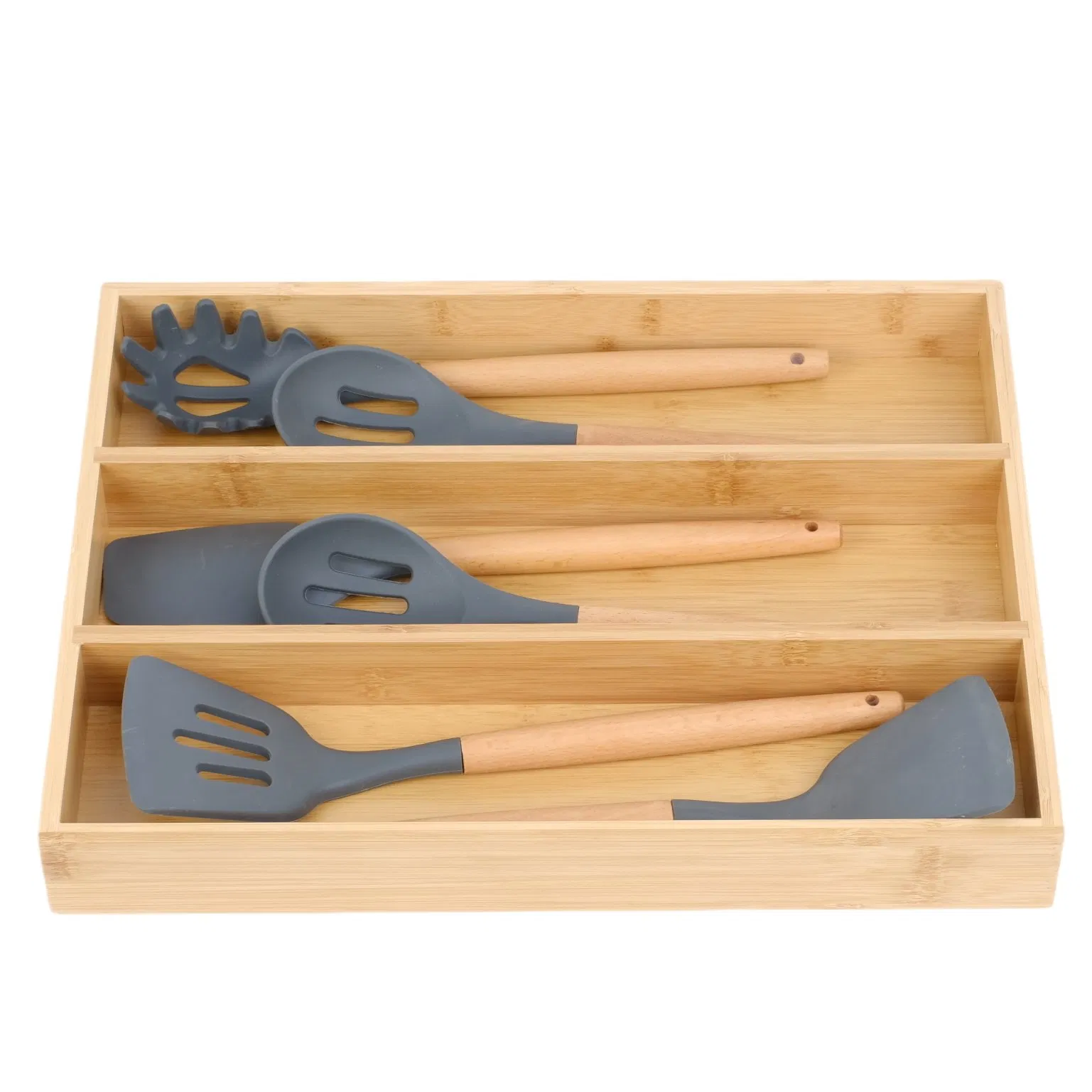 Customized BPA Expandable Desk Bamboo Kitchen Clear Plastic Organizers Organizer Drawer Organizer