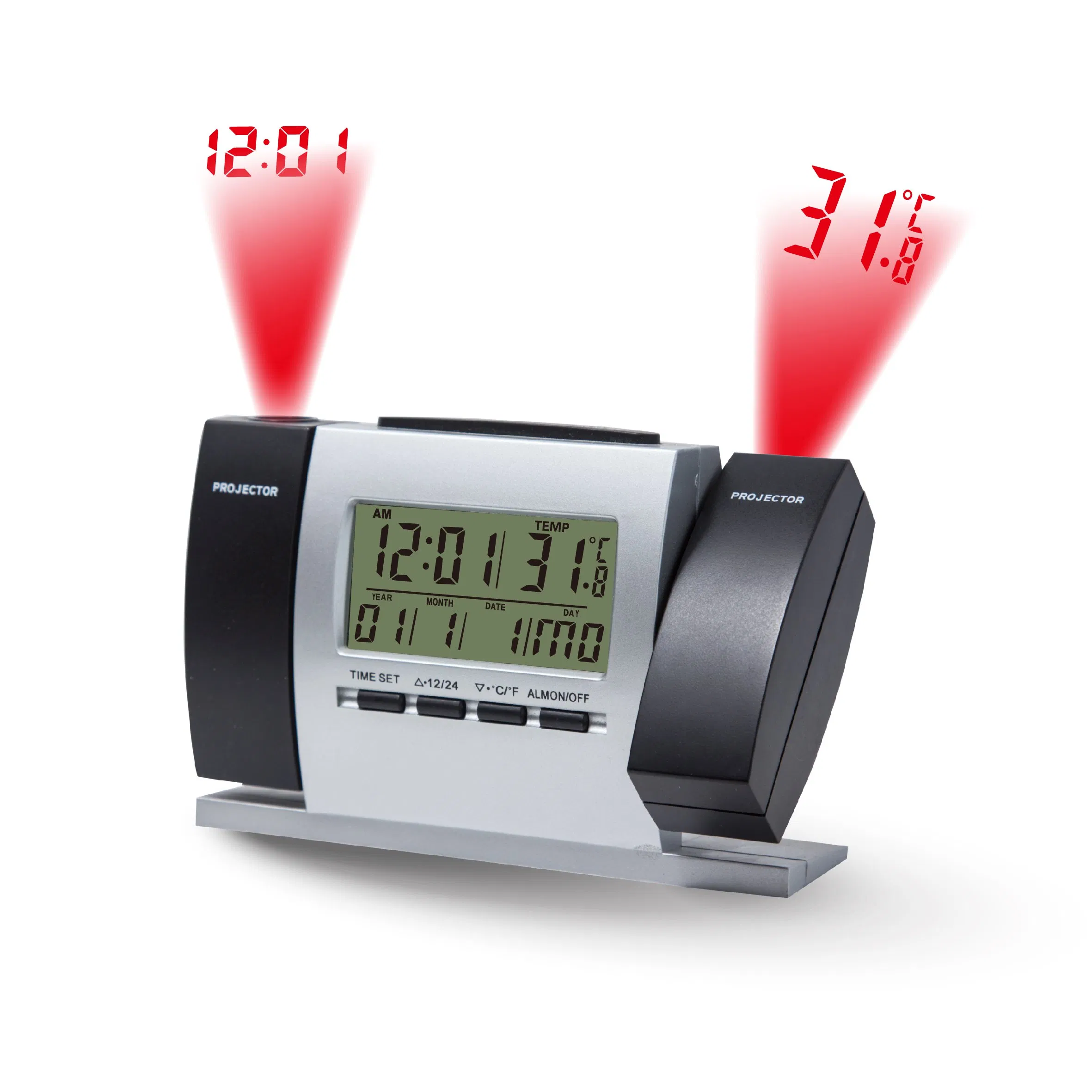 Automatic LCD Digital Projection Clock with Projector