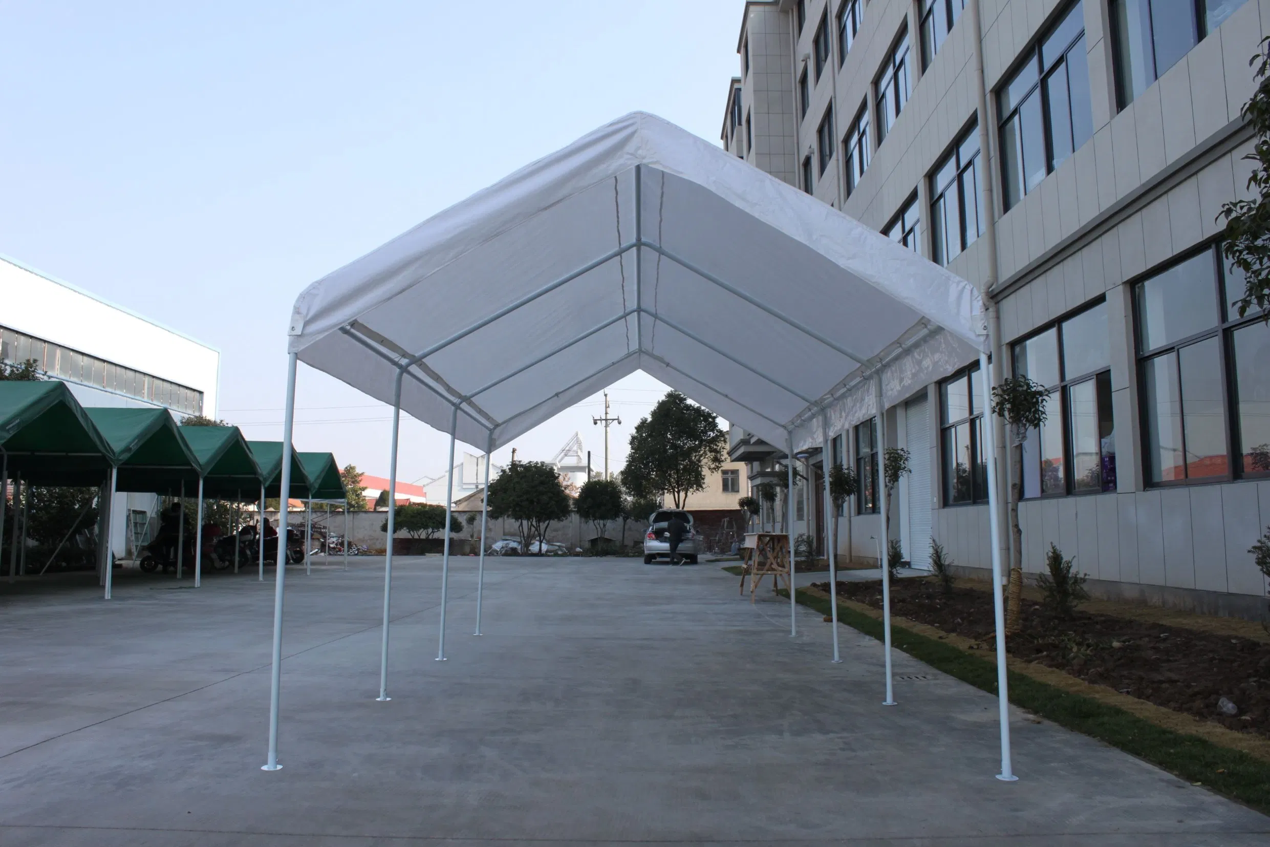 High-Quality Outdoor Tent Garage - Custom Logo and Waterproof Sun-Proof and Wind-Proof Thickened Stainless Steel Frame