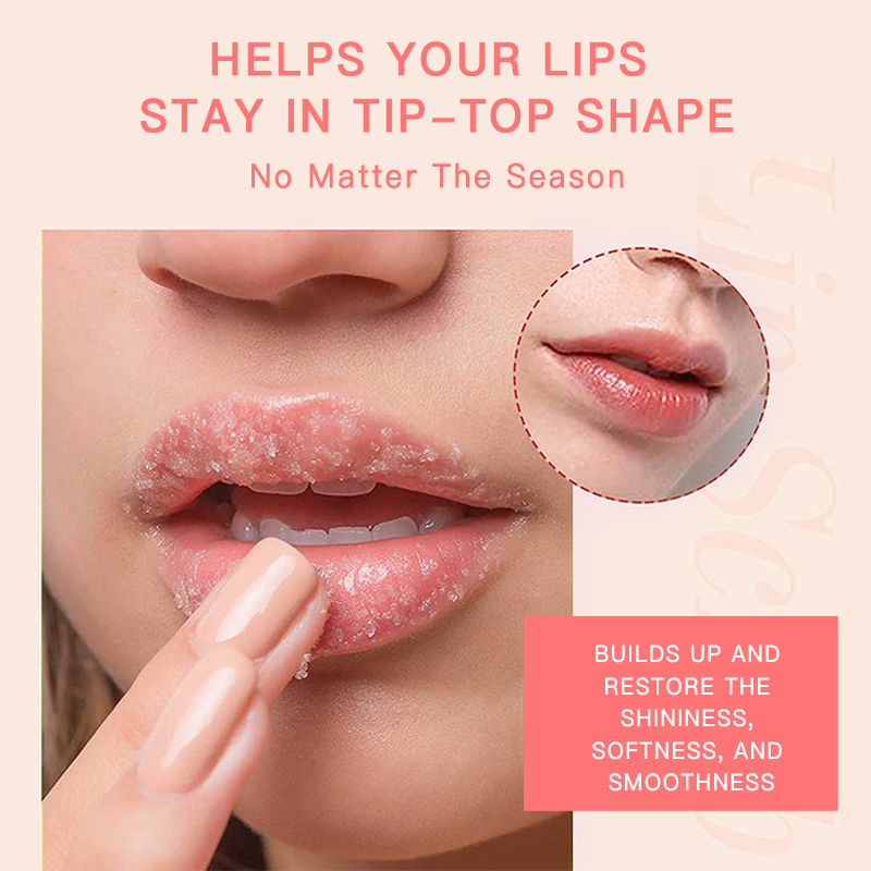 Smooth Nourishing Strawberry Coconut Lip Scrub and Lip Balm Hydrating Exfoliating Stick Salt Scrub