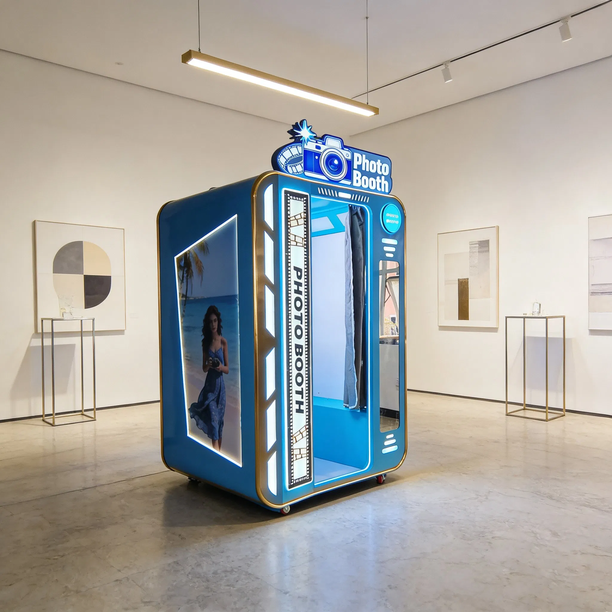 New Design Photo Booth Vending Machine with Printer and Social Media Photo Booth Machine