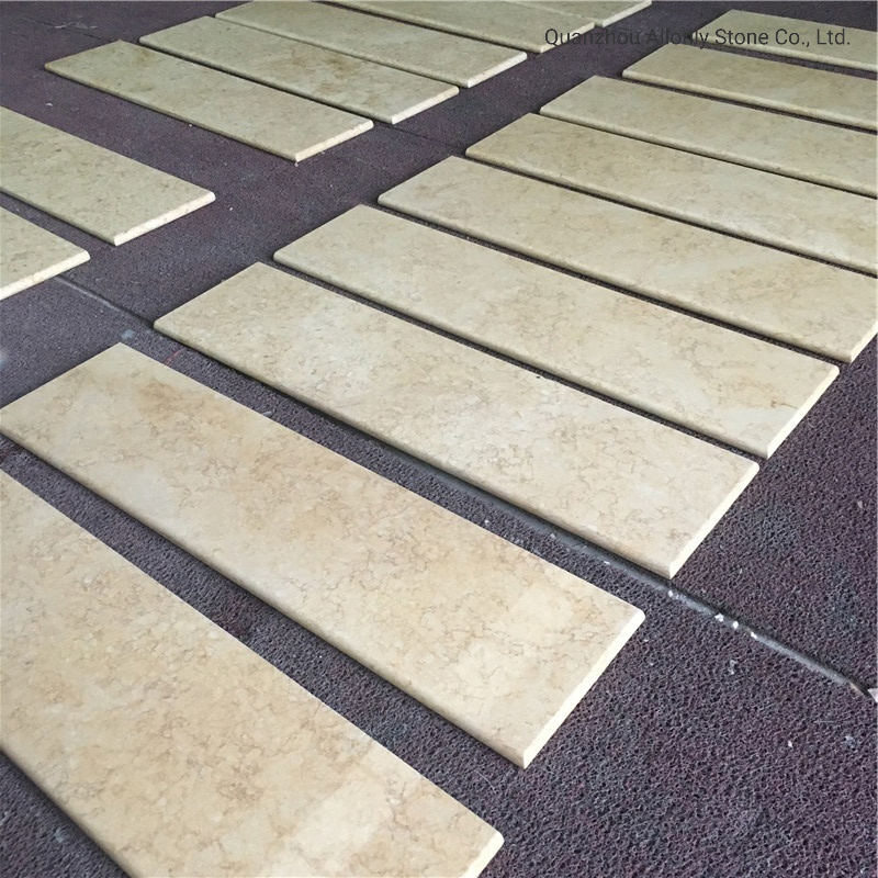 Cheap Sunny Yellow Waterject Stone Floor Tile and Marble Stair Design for Hotel Villa