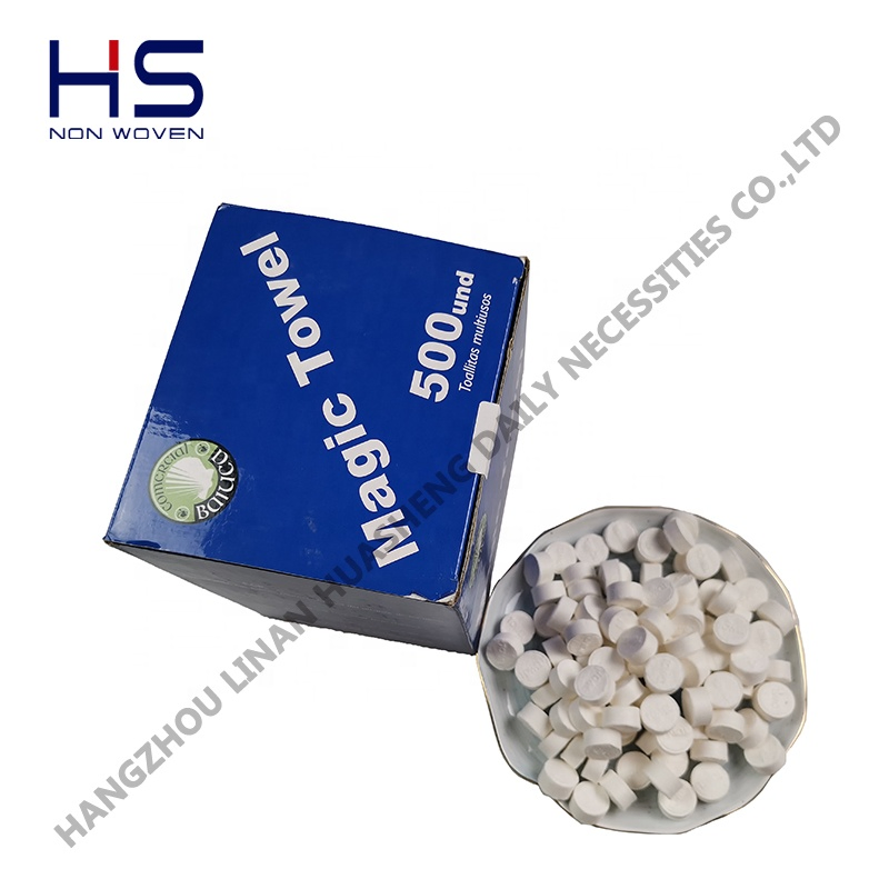 Spunlace Non Woven Disposable Compressed Mini Coin Hand Towel