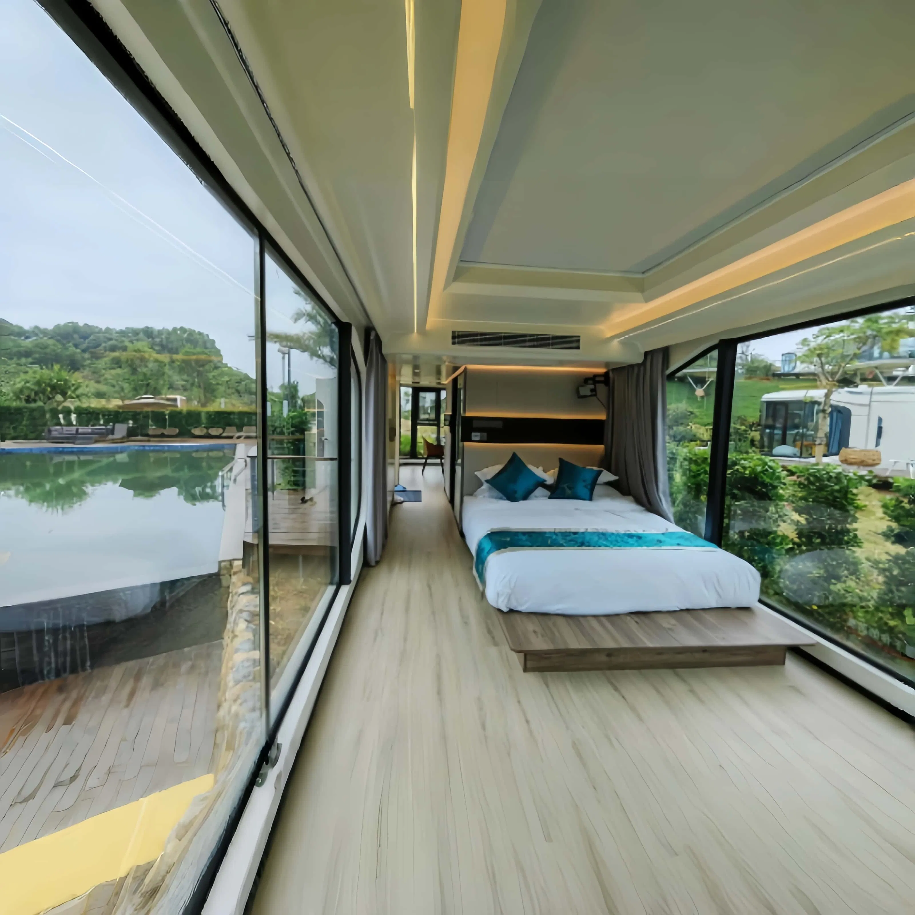 Portable Prefab Home Modular Prefabricated Space Capsule House 29.8 Square Meters