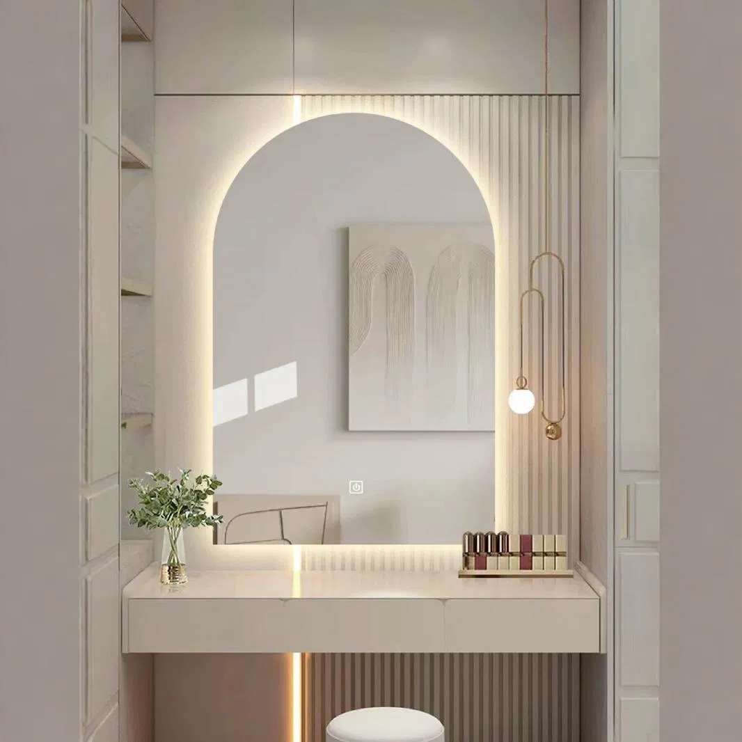 Arched Smart Bathroom Mirror, a Multifunctional Touchscreen Bathroom Mirror for The Toilet, a Wall-Mounted Makeup Mirror for The Washbasin and Dressing Table