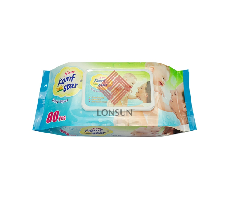 China Manufacturer Customized Logo 80PCS Baby Wipes for Sensitive Skin