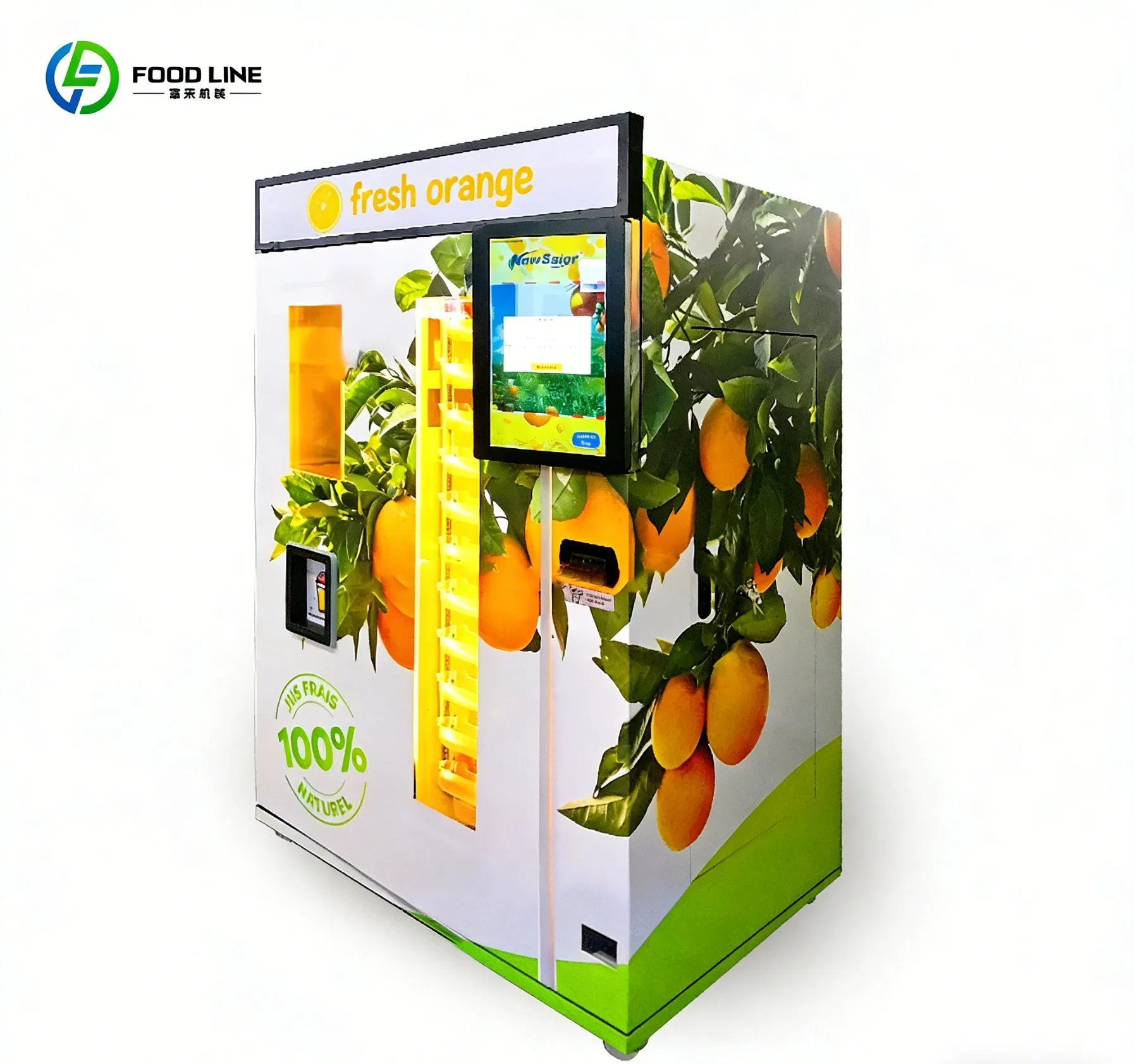 Customized Automatic Natural Cold Pressed Watermelon Juice Drink Making Machine Fresh Orange Juice Vending Machine with Multiple Payment Methods
