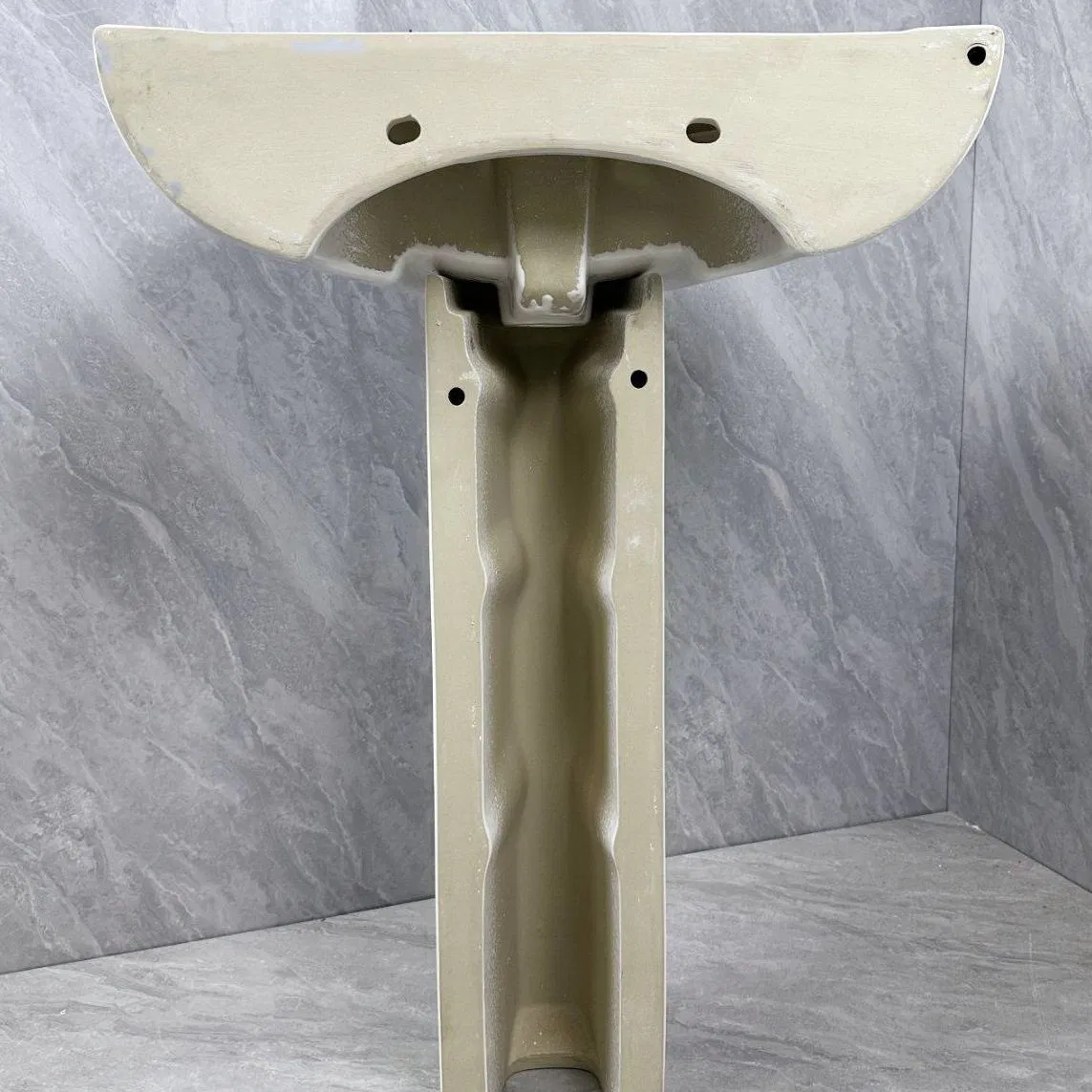 Chaozhou Luxury Bathroom Vanity Ceramic Pedestal Basin Sink Two-Piece Hand Wash Basin