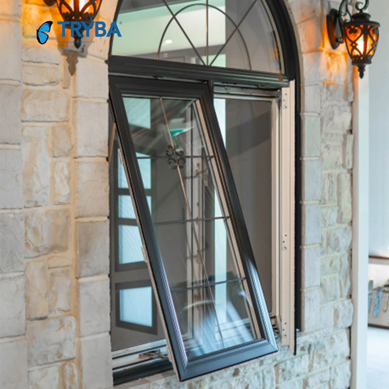 Tinted Glass Solar Control UPVC Awning Windows for Sunrooms