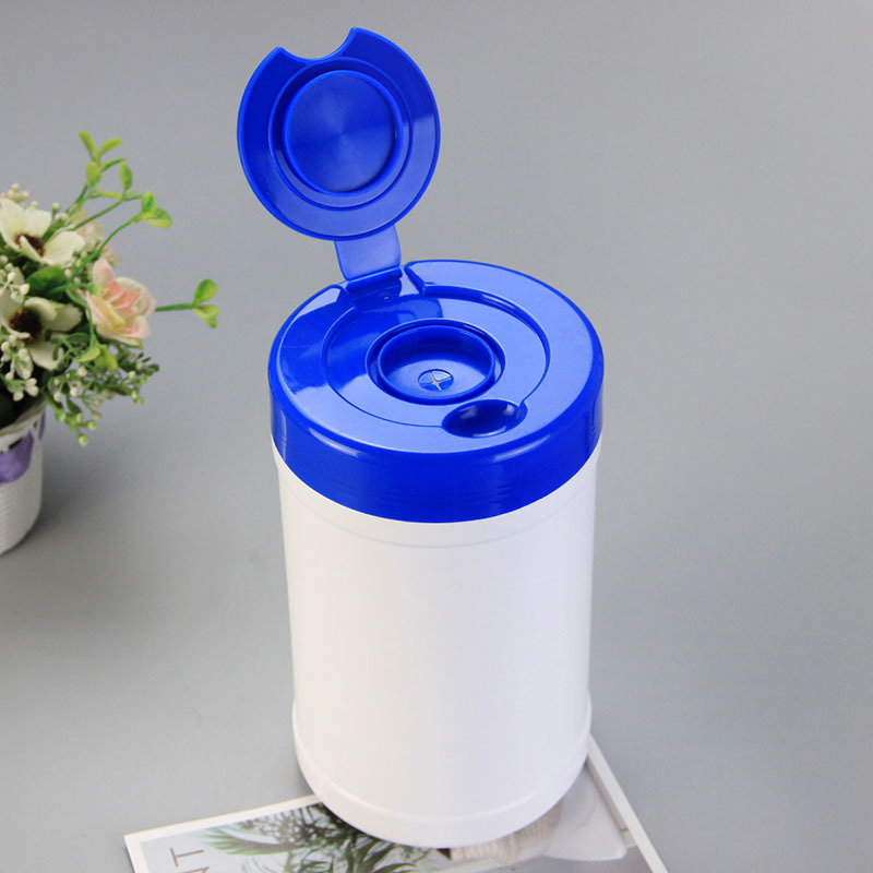 SJ HDPE Automatic Closed Empty Bucket Dry Wet Wipes Tissue Plastic Container Non woven Canister