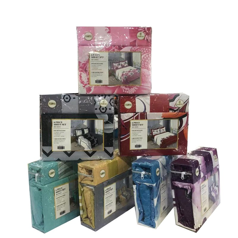 Bedsheet Sets Made by Stock Polyester Microfiber Fabric Bedding Sets Home Textile