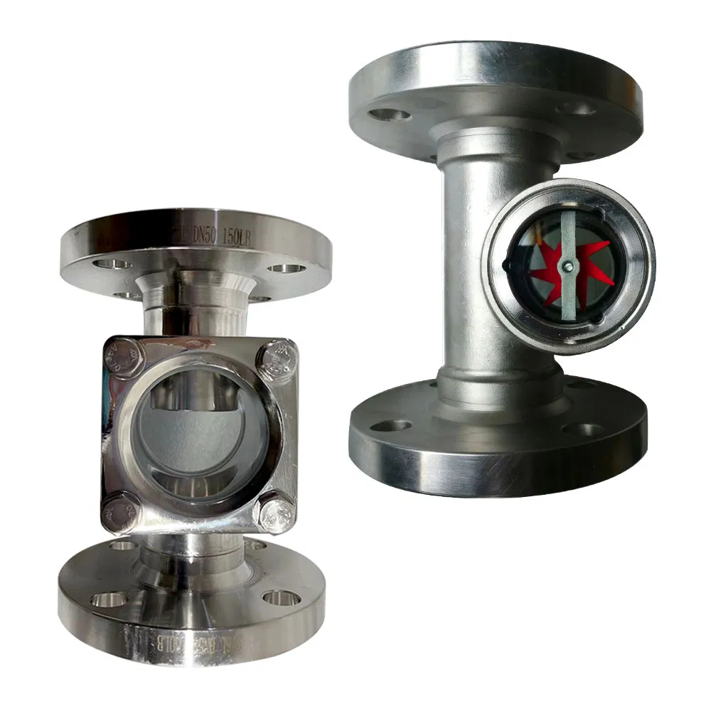 Ss/CS Sight Glass Flow Indicator Valve Dual Window Flange Indicator