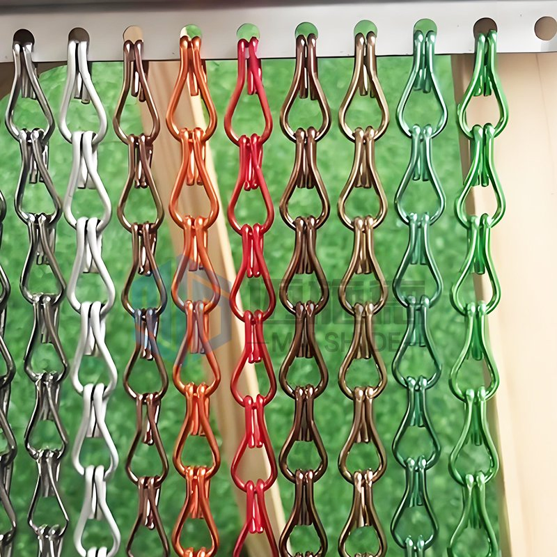 Ceiling Decorative Bespoke Colorful Wave Like Chain Curtains