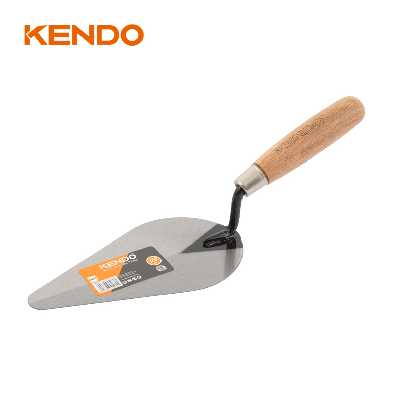 Kendo Harded Steel Blade Wooden Handle Bricklaying Trowel Lacquered for Additional Protection Against Rust and Corrosion