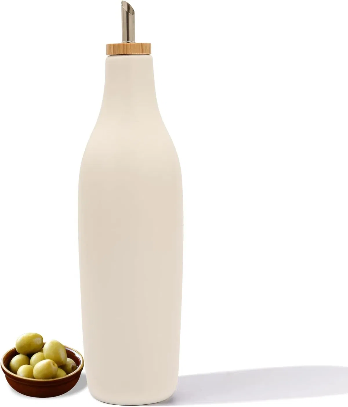 Ceramic Olive Oil Dispenser Bottle Large Porcelain Oil & Vinegar Bottles Container