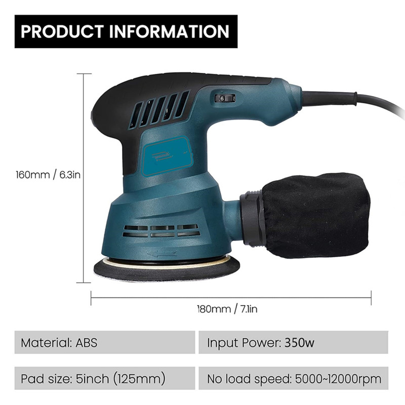 Orbital Sander 3000rpm 6 Variable Speed Electric Sanding Machine