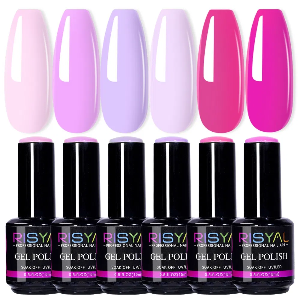 Professional Salon Gel Polish Kit 12 Colors Vibrant Colors Long Wear Nail Art Gel for Salon and Home Use