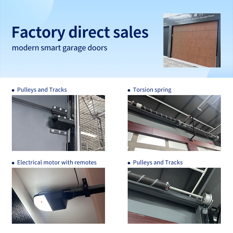 Modern Full View Glass Garage Equipment Sectional Folding Overhead Doors