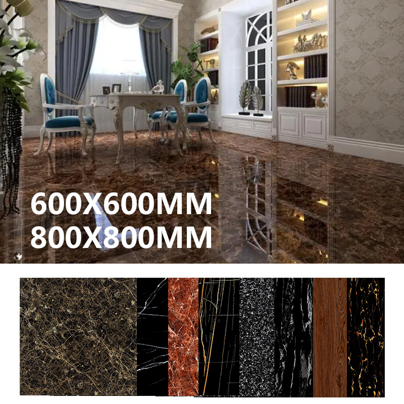 Elegant 800X800mm Black Porcelain Tiles for Modern Interiors