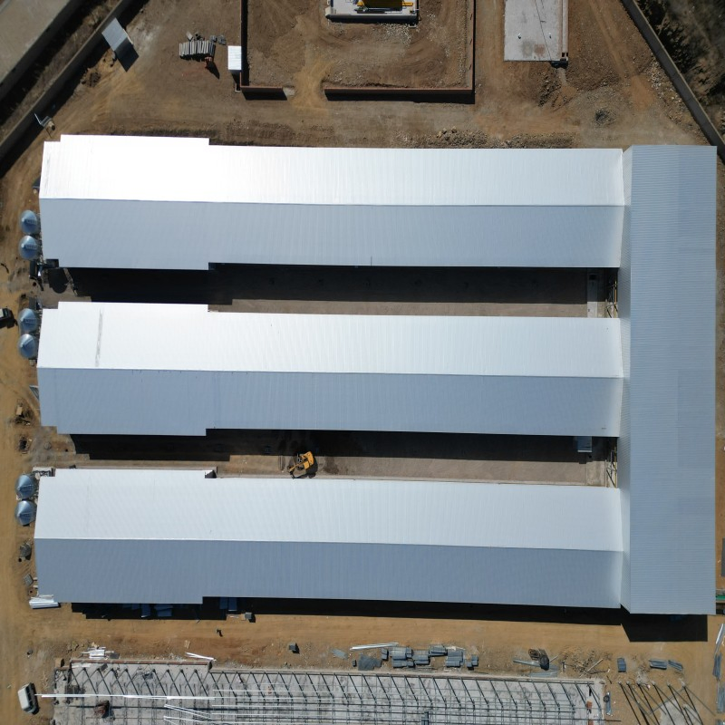 Prefabricated Galvanized Steel Structure Poultry Chicken House for Industrial Broiler Layer Farm Building System