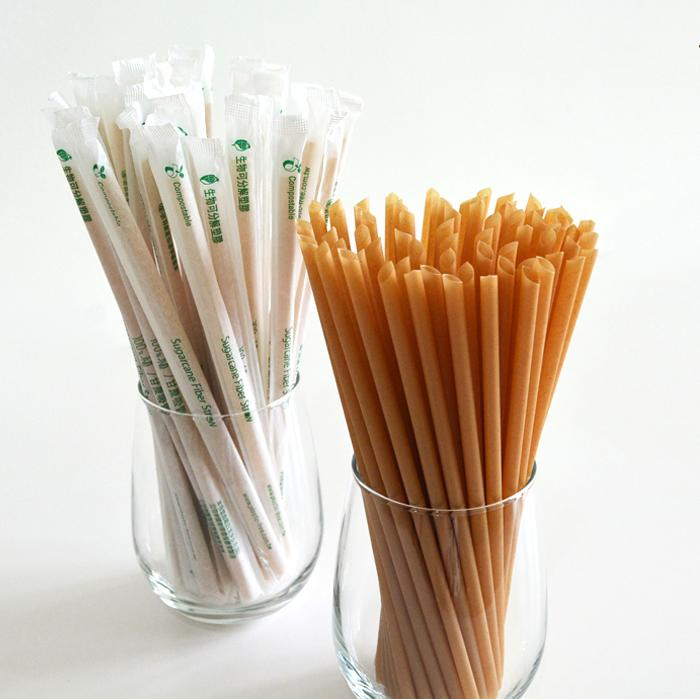 Custom Logo Eco-Friendly Biodegradable Organic Tea Fiber Straw Disposable Bamboo Paper Drinking Straws Free Sample PLA Material