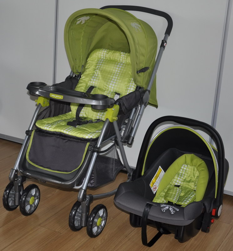 Bubble Design Red Pink Green Cyan 2-in-1 Baby Stroller and Basket Made in China