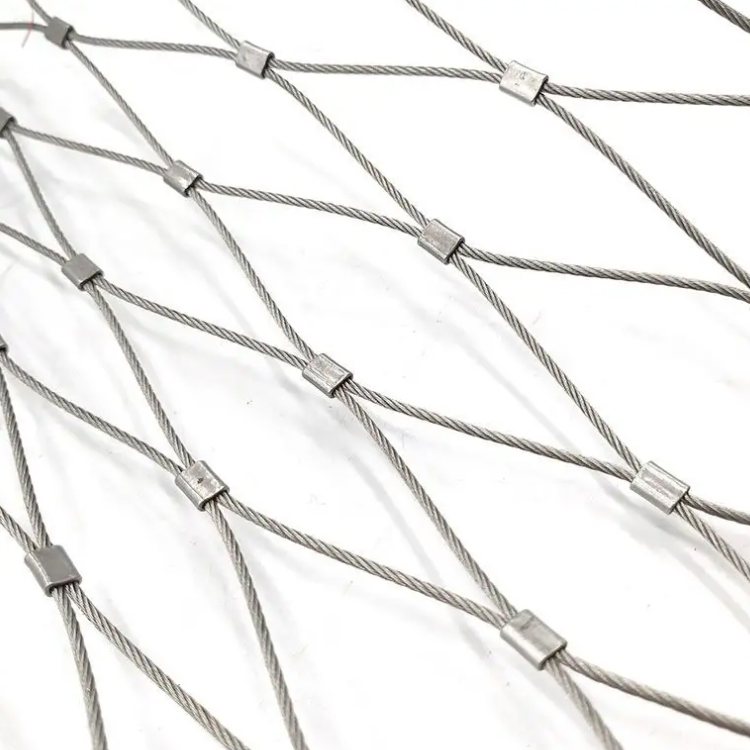 SS316 Ferrule Diamond Flexible Inox Stainless Steel Wire Cable Net Rope Mesh