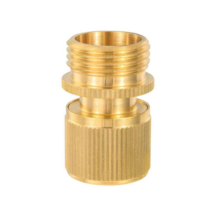 Copper 1/2 Inner Turn 3/4 Washing Machine Faucet Connector Snap Automatic Water Stop Valve Inlet Pipe Adapter