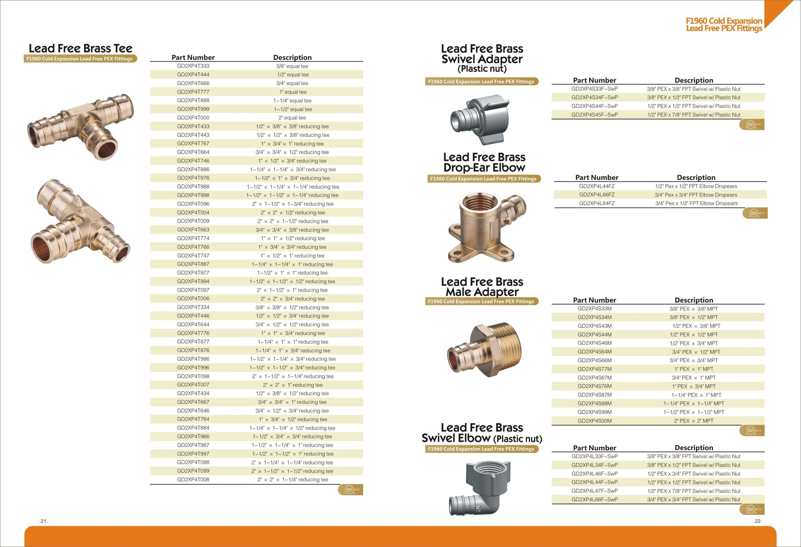 Lead Free Brass Crimp Pex Fittings 1/2 Inch Female Drop Ear Elbow 90 Degree 1/2 Inch Female Thread Plumbing Fitting