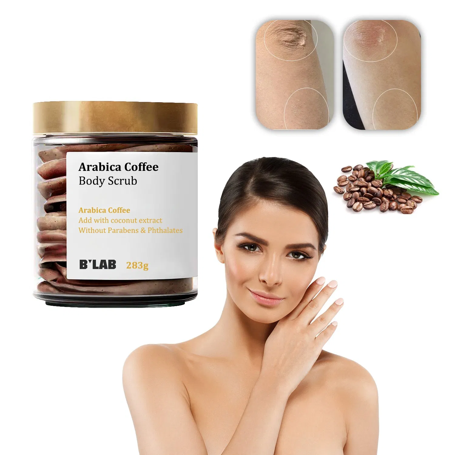 Private Label Organic Natural Highly Moisturizing Coffee Body Scrub