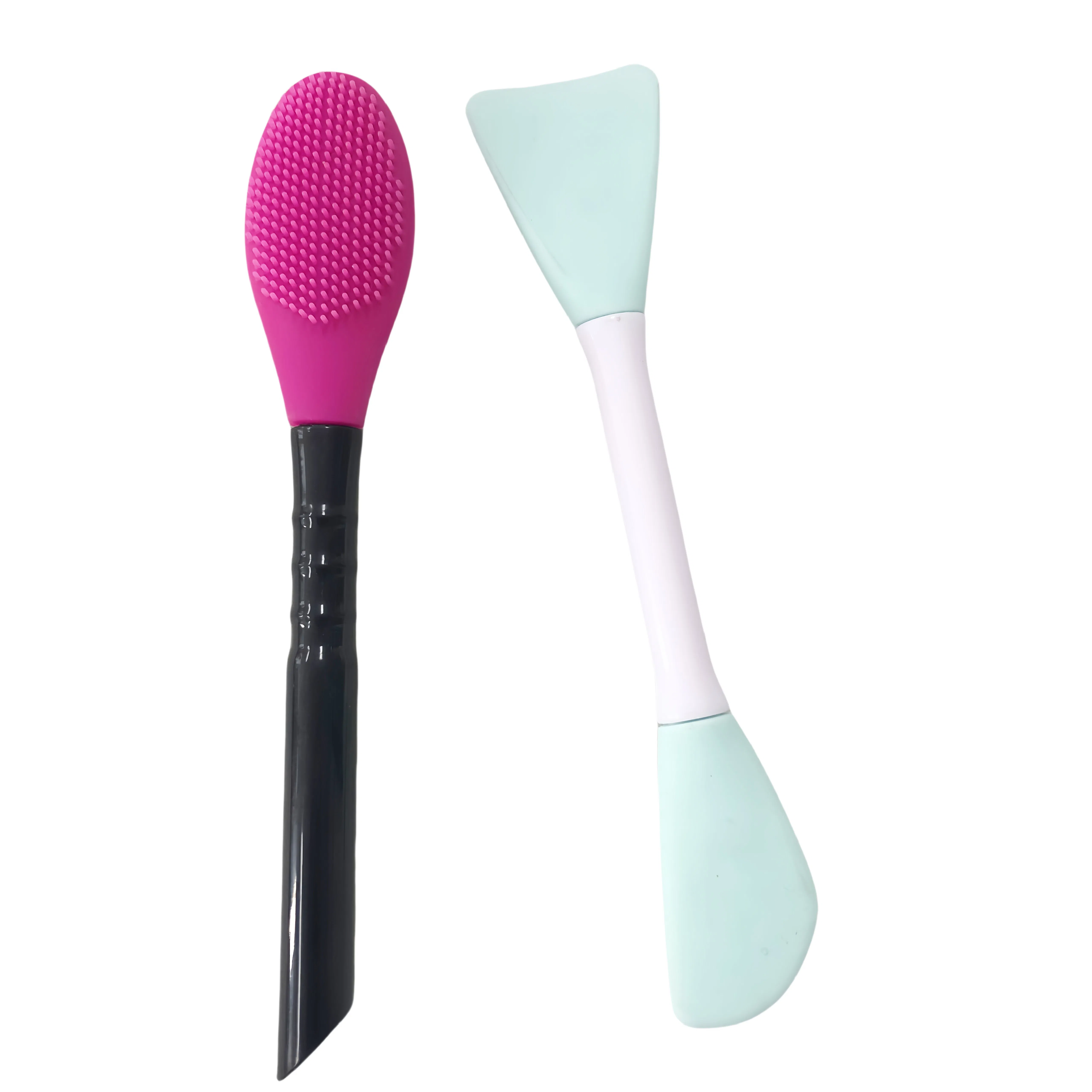 Double Heads Silicone Face Mask Applicator Cleaning Brush for Exfoliating