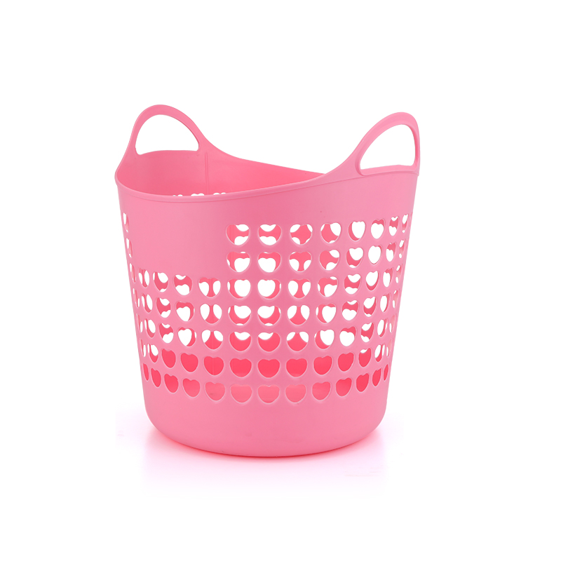 Plastic Laundry Basket Hollowed-out Laundry Basket with Handle Good Flexible Laundry Basket